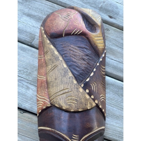 Vintage Huge African Wooden Mask Good condition. Wall Decor - Picture 2 of 11